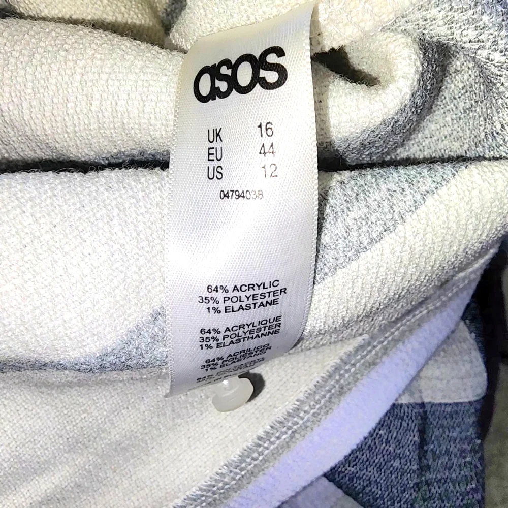 NWT ASOS Tie Front Shift Dress in Natural Fiber Stripe Size 12 - Picture 11 of 12